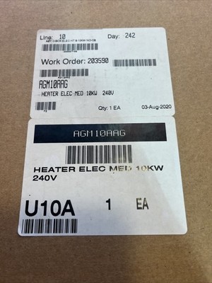Climate Master Auxillary Electric Heater AGM10AAG. 10KW, 240V, New. 