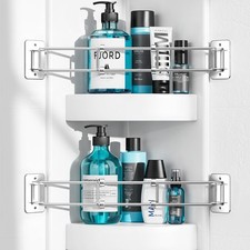 RV Shower Corner Storage Bars, 7 13 in Adjustable, 2 Pack,Stainless Steel RV