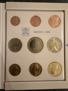 Vatikan KMS 2026 im Original Blister Papst Leo XIV 8 88€ 1 Cent 5 Euro