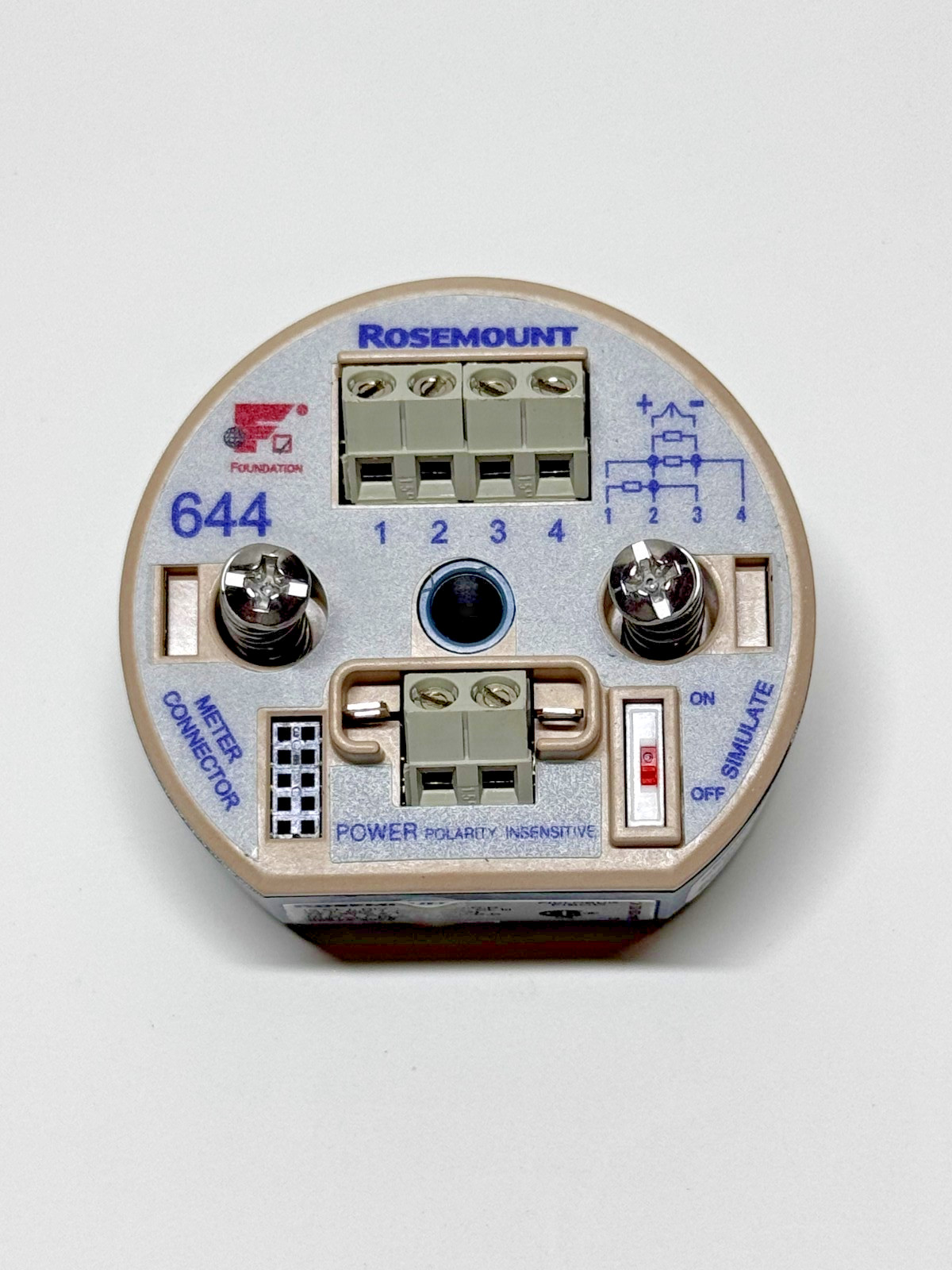Rosemount 644 Fieldbus Temperature Transmitter Pt100 4-Wire 0-85°C