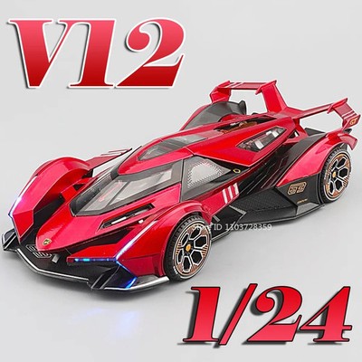 1:24 Lamborghini V12 Venen Toy Model Supercars Alloy Diecast Car Sound Light 