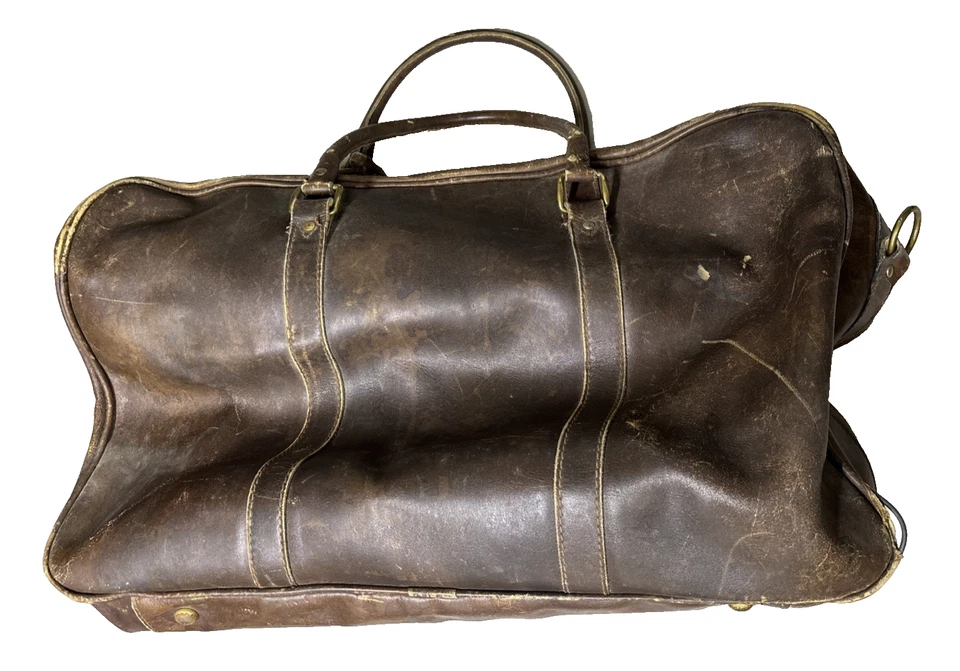 Condor Genuine Leather Big Duffle Bag Made In Argentina Vintage - Image 2 of 4