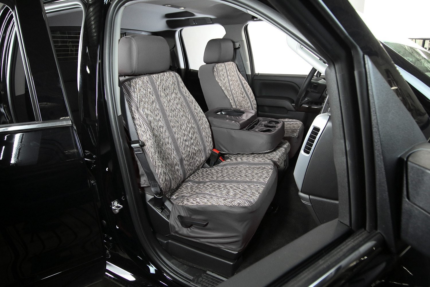 For Kia Rio 03-04 Saddleman Saddle Blanket 1st Row Gray Custom Seat Covers