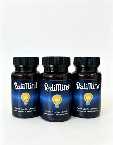 3 Packs RediMind Cognitive Enhancer 30 Caps Organic Focus Memory Brain Health