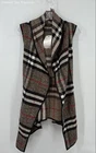NWT Uno Core Multicolor Plaid Sleeveless Regular Fit Belted Womens Vest Size S