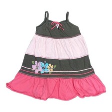Vintage 1990s 90s Baby Girl Vacation Hibiscus Beach Dress Sz 9-12mo