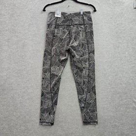 Victoria's Secret Women Activewear Pants 10 Black Floral Ankle ON POINT FLOW NWT
