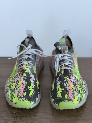 adidas NMD_R1 Primeknit Hyper Pop G57939 Gray Neon Yellow Pink Men Sneakers