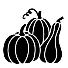 Really Great Stencils, Mini Pumpkins  Gourd Stencil, 3", Halloween Fall Harvest