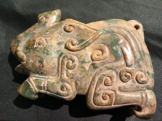 Lovely Rare Chinese Old Jade Hand Carved Elephant Statue SS115