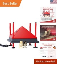 12x12 Inch Adjustable Chick Brooder Heating Plate with Bonus Foldable Anti-Ro...