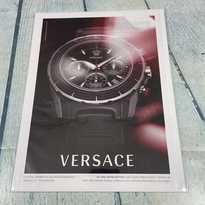 2007 Versace DV One Wristwatch Print Ad/Poster Pinup Promo Art Magazine Page