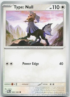 Type: Null 069/084 Common Pitch Black Pokemon Near Mint