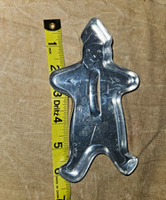 Metal Silver Gingerbread Man Cookie Cutter w/...