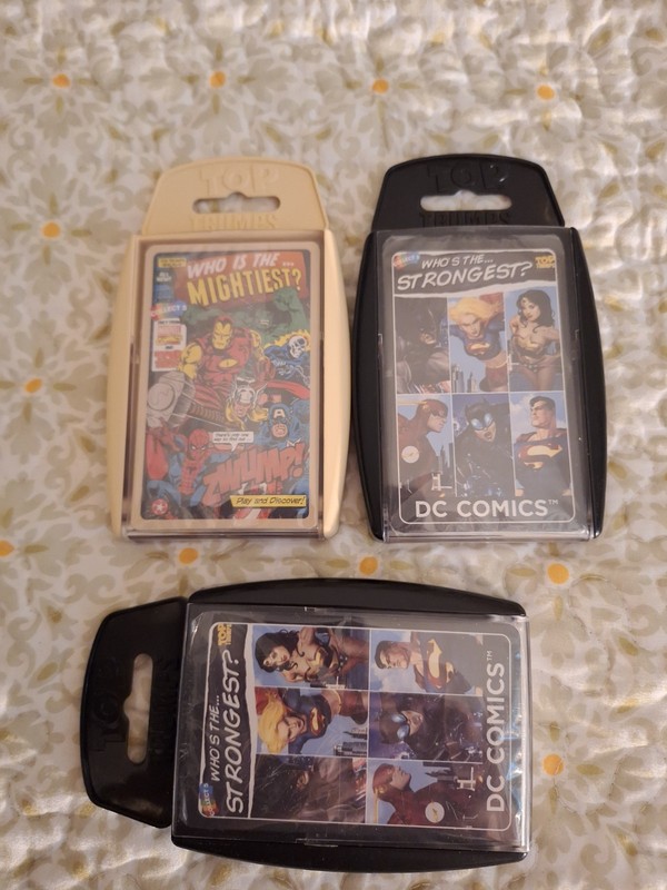 TOP TRUMPS Lot Of 3 Game Decks, DC COMICS & MARVEL MIGHTIEST All SEALED & OOP!