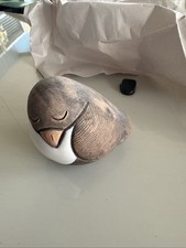 vintage, handmade pottery "peace dove" bird figurine crafted by Casals in Peru