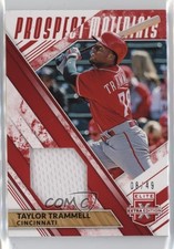 2019 Panini Elite Extra Edition Prospect Materials Red 8/49 Taylor Trammell 3hd