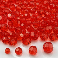850Pcs Acrylic round Faceted Beads 6Mm 8Mm 10Mm 12Mm Faceted round Spacer Beads
