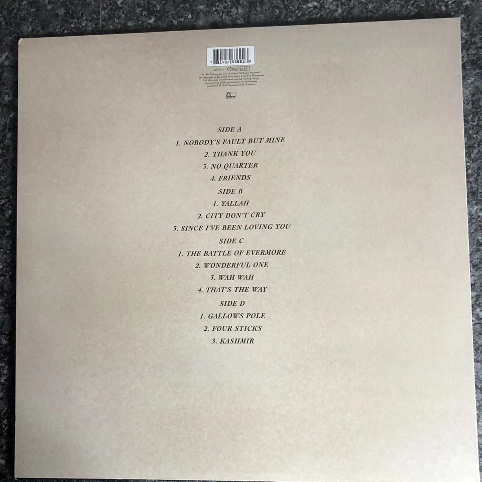 DOUBLE VINYL LP JIMMY PAGE ROBERT PLANT NO QUARTER 526 362-1 UK 1ST PRESS NM/NM- - Image 4 of 4