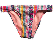 Xhilaration Womens Swim Bikini Bottom Sz XS Colorful Hipster Boho NWOT