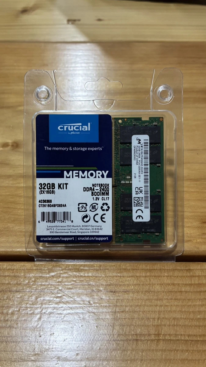 Crucial Computer Memory (RAM) 32GB Total Capacity for sale | eBay