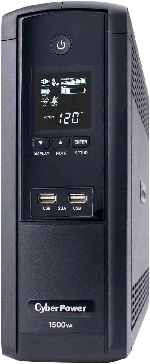 CyberPower 1500VA 900W BRG1500AVRLCD UPS Battery Backup Surge Protector