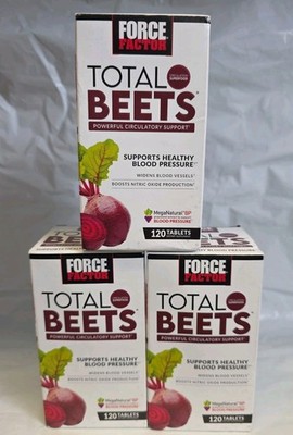 3pk FORCE FACTOR TOTAL BEETS BLOOD PRESSURE SUPPORT DIETARY SUPPLEMENT 120 TAB