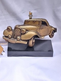 Bronze CITROËN TRACTION avant signé GILBERT LIBLIN lampe vintage automobilia