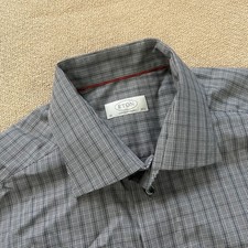 Eton Of Sweden Contemporary Plaid Button Up Shirt 42 16.5