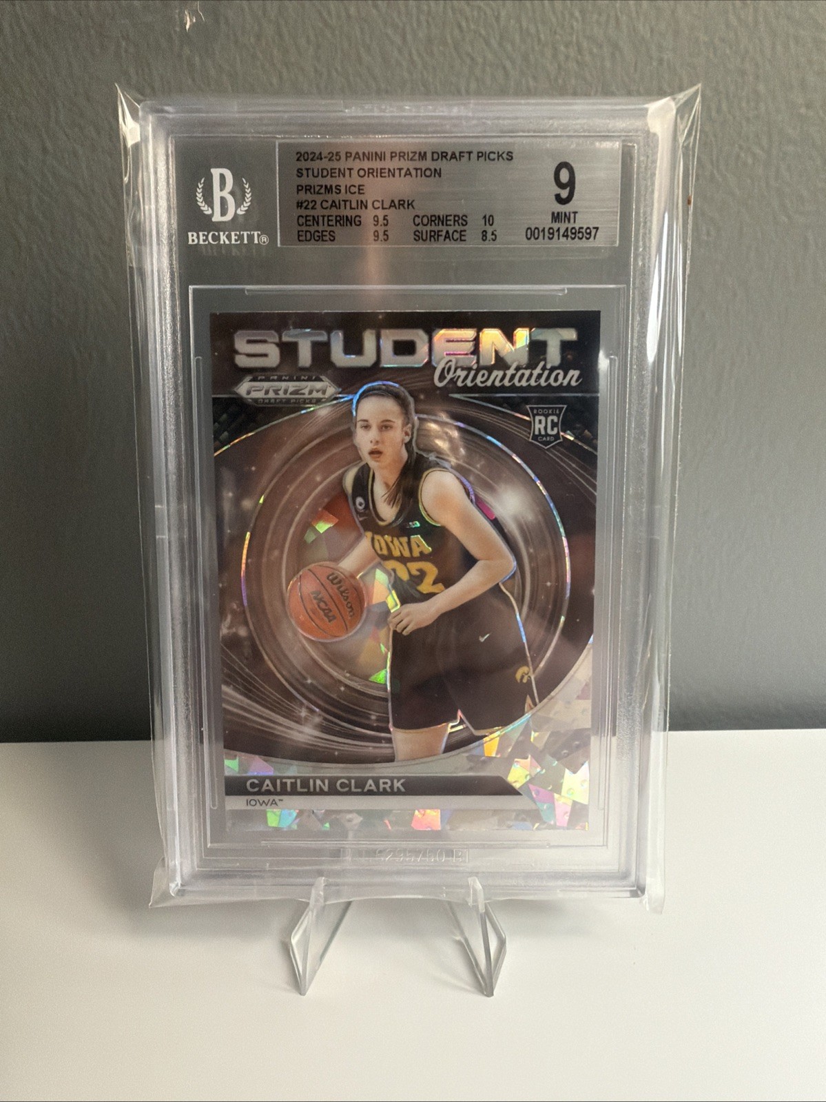 2024 Panini Prizm Draft Picks Student Orientation Caitlin Clark Prizms Ice RC