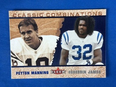 2002 Fleer Classic Combinations Hobby #5 Peyton Manning / Edgerrin James /2000!
