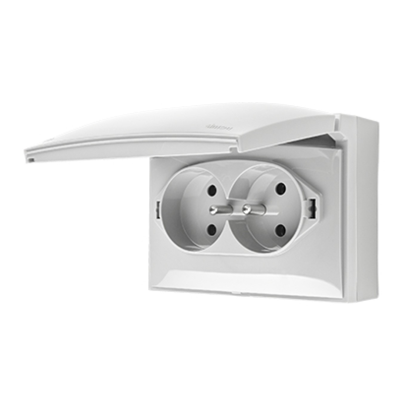 IP44 Female, Double Compact with Simon Aquaclick ACGZ2/11