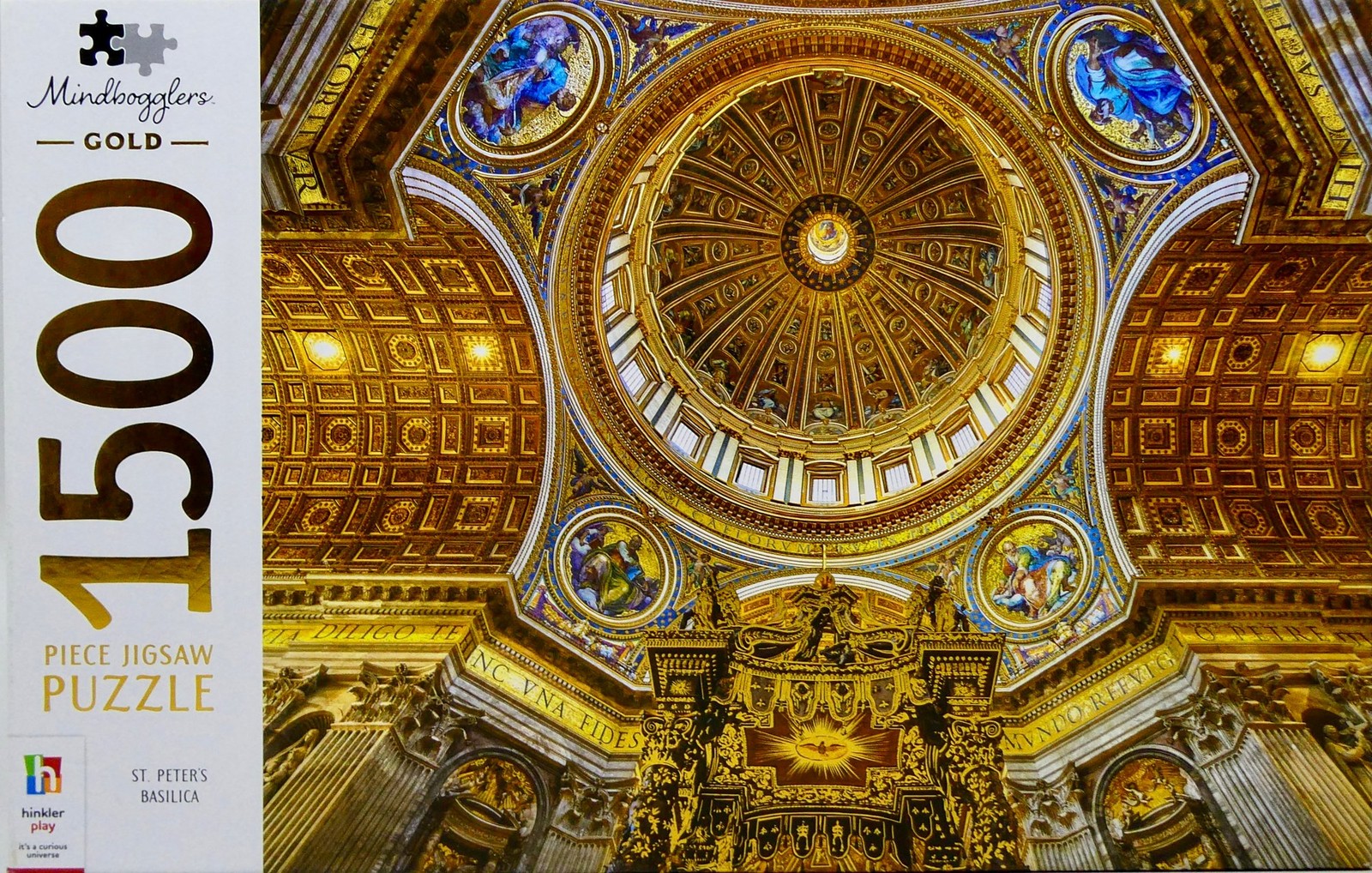 Mindbogglers Gold 1500 Piece Jigsaw Puzzle – St Peter's Basilica – Hinkler - New