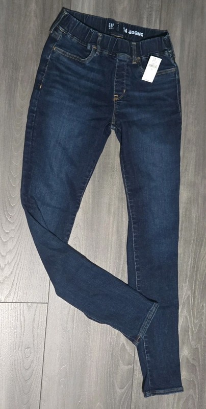 NWT - GAP Kids Girl's Mid Rise Pull-On Jennings Dark Wash Size 14 #679601