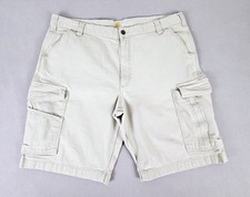 Carhartt Cargo Shorts Mens 40 Beige 10" Relaxed Fit Workwear Preppy Skater
