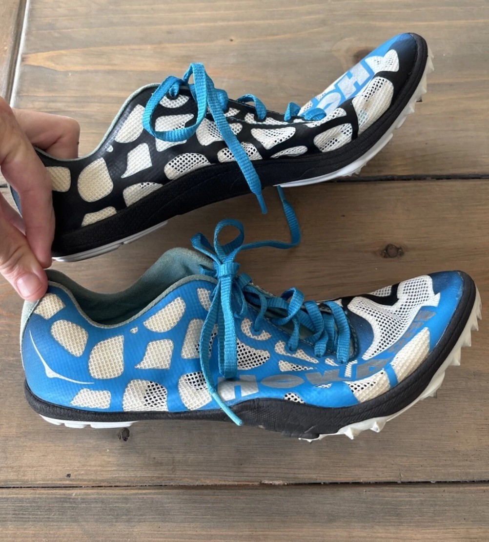Hoka One One Women’s Rocket LD Blue White Track Cleats Shoes Size 8 Spike thumbnail 8