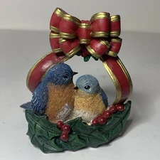 Bradford Exchange Bluebirds With Leaves Holiday Tweets Songbird Leaves 2011