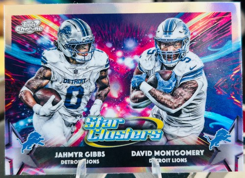 2025 Topps Chrome Cosmic David Montgomery / Jahmyr Gibbs #SC-9 Star Clusters