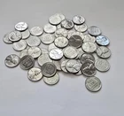 1943 High Grade Roll F-AU Lincoln Steel Cents Wheat Penny Cleaned