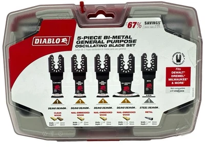 Diablo DOU5SP Oscillating Multi-Tool General Purpose Pack Of 5 Blades NEW - Image 1 of 4