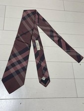 Burberry London Wine Red Silk Tie 8.3cm Tip Used Excellent Condition