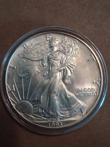 1993 American Silver Eagle, encapsulated BU (GV0021)
