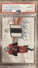 2014 Sp Authentic Teddy Bridgewater Patch Autograph RPA PSA 10