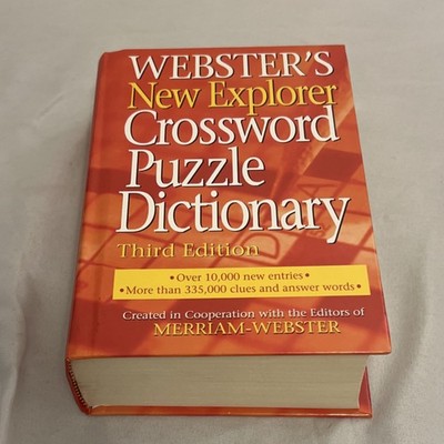 Merriam-Webster Crossword Puzzle Dictionary Third Edition Hardcover