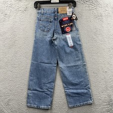 VINTAGE Levis 565 24x25 Boys Blue Denim Wide Leg Husky Skater Y2K Jeans