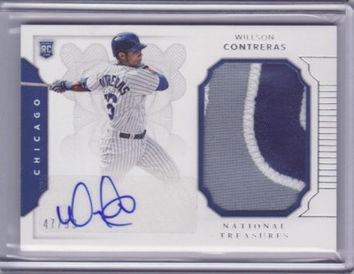 2016 National Treasures #213 Willson Contreras Patch Auto 47/99 Jersey Autograph