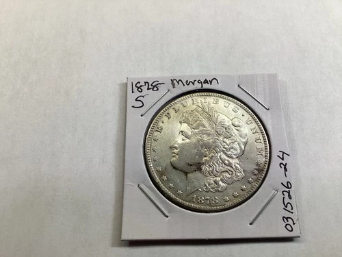1878 S Morgan 90% Silver Dollar from San Francisco Mint AU Condition 031526 24dk
