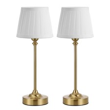 Cordless Table Lamps Rechargeable Set - 2 Pack Gold 4000mAH Battery Operated