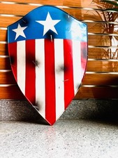18" Captain America Cosplay Shield Battle-Damaged Prop