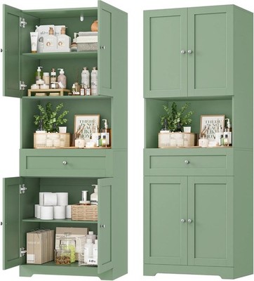 Tall Bathroom Stora Cabinets with Der, Modern Linen Cabinet with